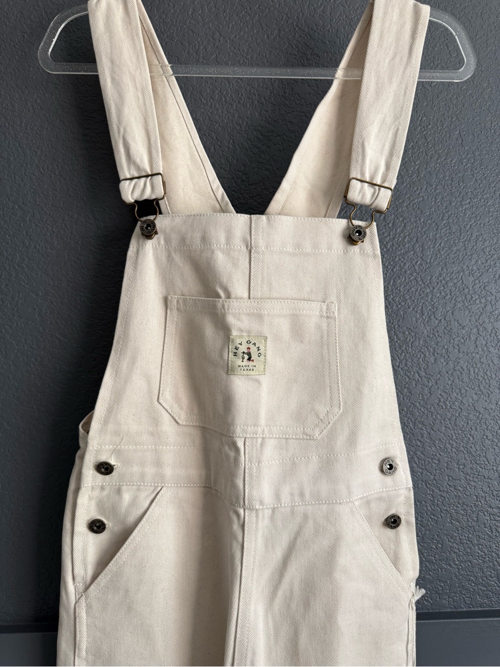 HEY GANG • NWT the Miner overalls in natural - 00 24-25 - Picture 3 of 10